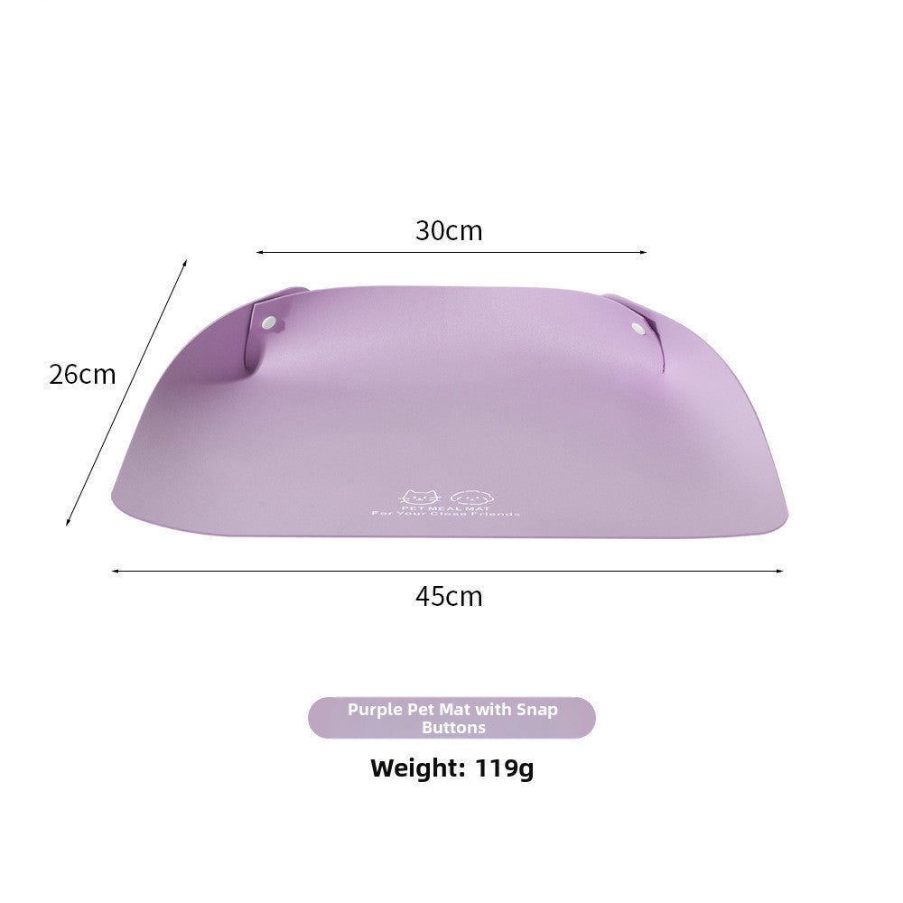 FUREVER365 Leather Pet Feeding Mat Waterproof Non-Slip Cat Dog Bowl Placemat Spill-Proof Food Pad