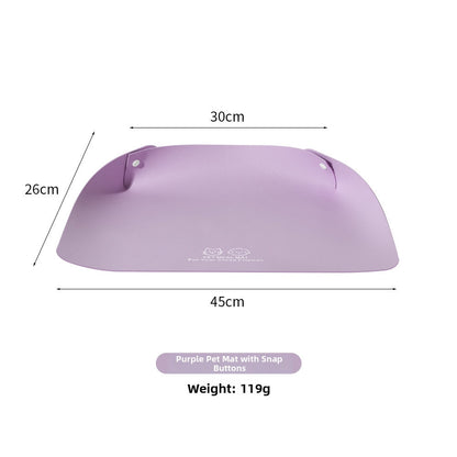 FUREVER365 Leather Pet Feeding Mat Waterproof Non-Slip Cat Dog Bowl Placemat Spill-Proof Food Pad