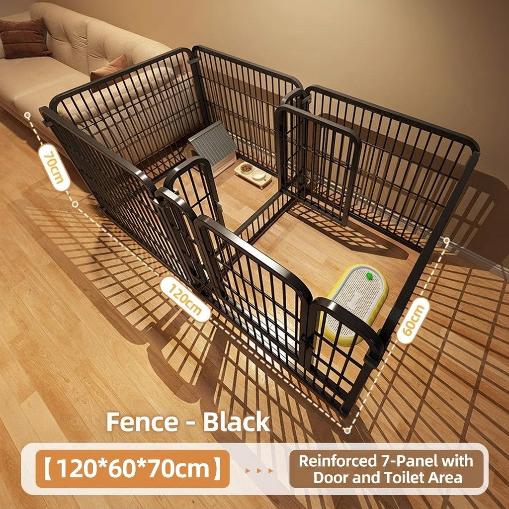 DIY Pet Fence Indoor Dog Cage Foldable Metal Playpen for Medium Small Dog Cat Rabbit Pagar Kucing Anjing