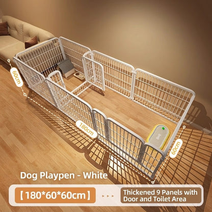 DIY Pet Fence Indoor Dog Cage Foldable Metal Playpen for Medium Small Dog Cat Rabbit Pagar Kucing Anjing