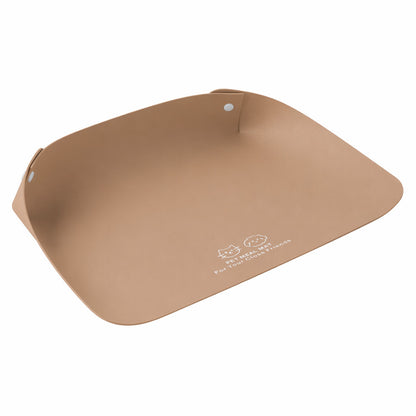 FUREVER365 Leather Pet Feeding Mat Waterproof Non-Slip Cat Dog Bowl Placemat Spill-Proof Food Pad