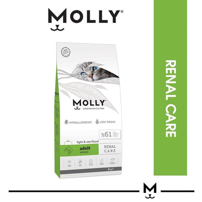 Molly Super Premium Cat Food 2KG Kitten & Mother/Chicken & Anchovy/Shrimp & Salmon/Indoor/Renal Care