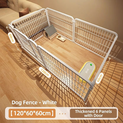 DIY Pet Fence Indoor Dog Cage Foldable Metal Playpen for Medium Small Dog Cat Rabbit Pagar Kucing Anjing