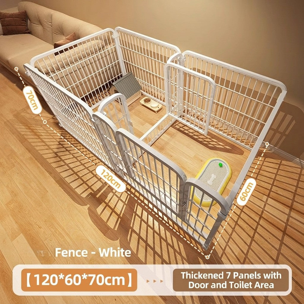 DIY Pet Fence Indoor Dog Cage Foldable Metal Playpen for Medium Small Dog Cat Rabbit Pagar Kucing Anjing
