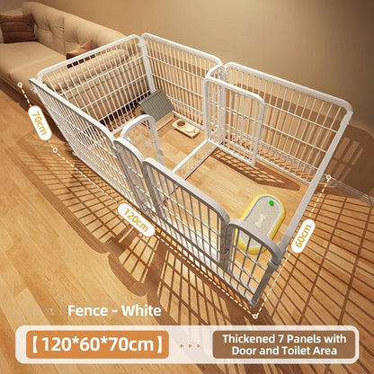 DIY Pet Fence Indoor Dog Cage Foldable Metal Playpen for Medium Small Dog Cat Rabbit Pagar Kucing Anjing