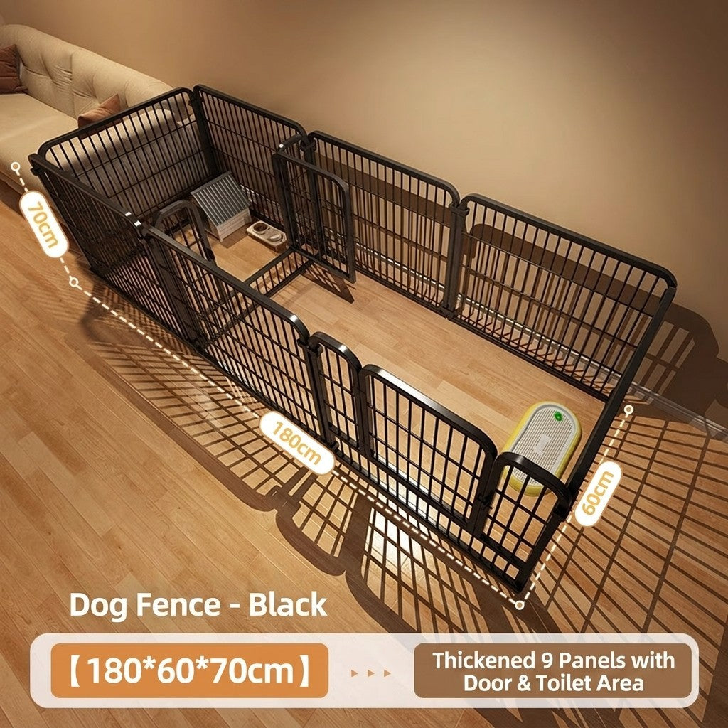 DIY Pet Fence Indoor Dog Cage Foldable Metal Playpen for Medium Small Dog Cat Rabbit Pagar Kucing Anjing