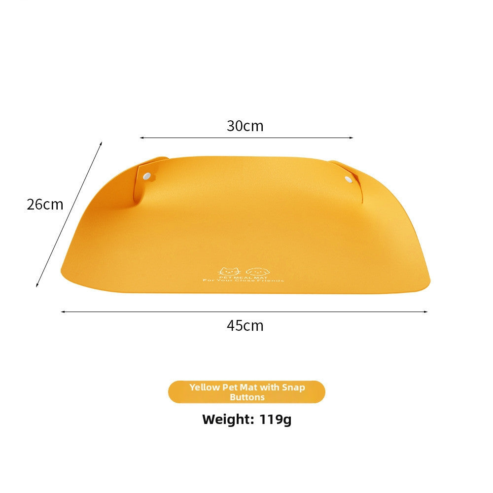 FUREVER365 Leather Pet Feeding Mat Waterproof Non-Slip Cat Dog Bowl Placemat Spill-Proof Food Pad