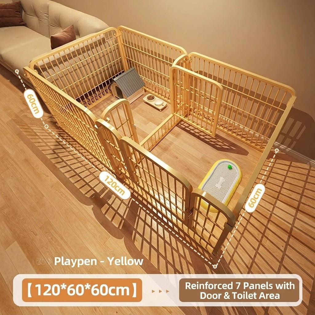 DIY Pet Fence Indoor Dog Cage Foldable Metal Playpen for Medium Small Dog Cat Rabbit Pagar Kucing Anjing